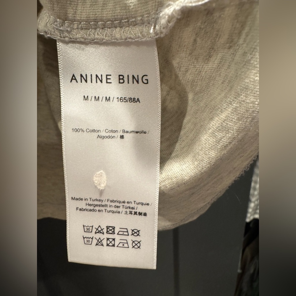 Anine Bing Johnny Cropped Tee - Picture 8 of 12